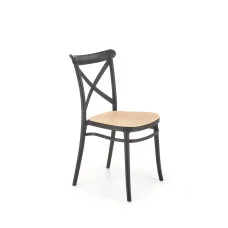 CHAIR K 512, BLACK / BROWN